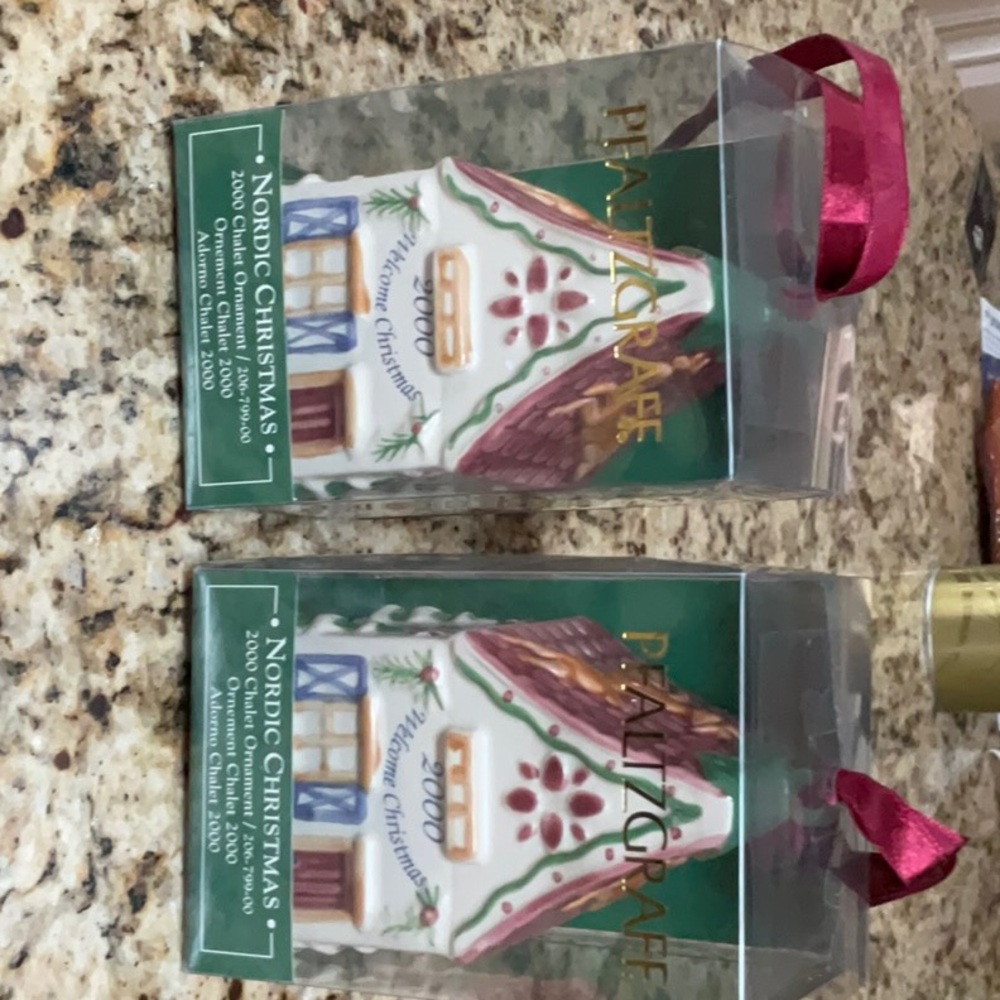 Nordic Christmas Ornament set of two Collectible